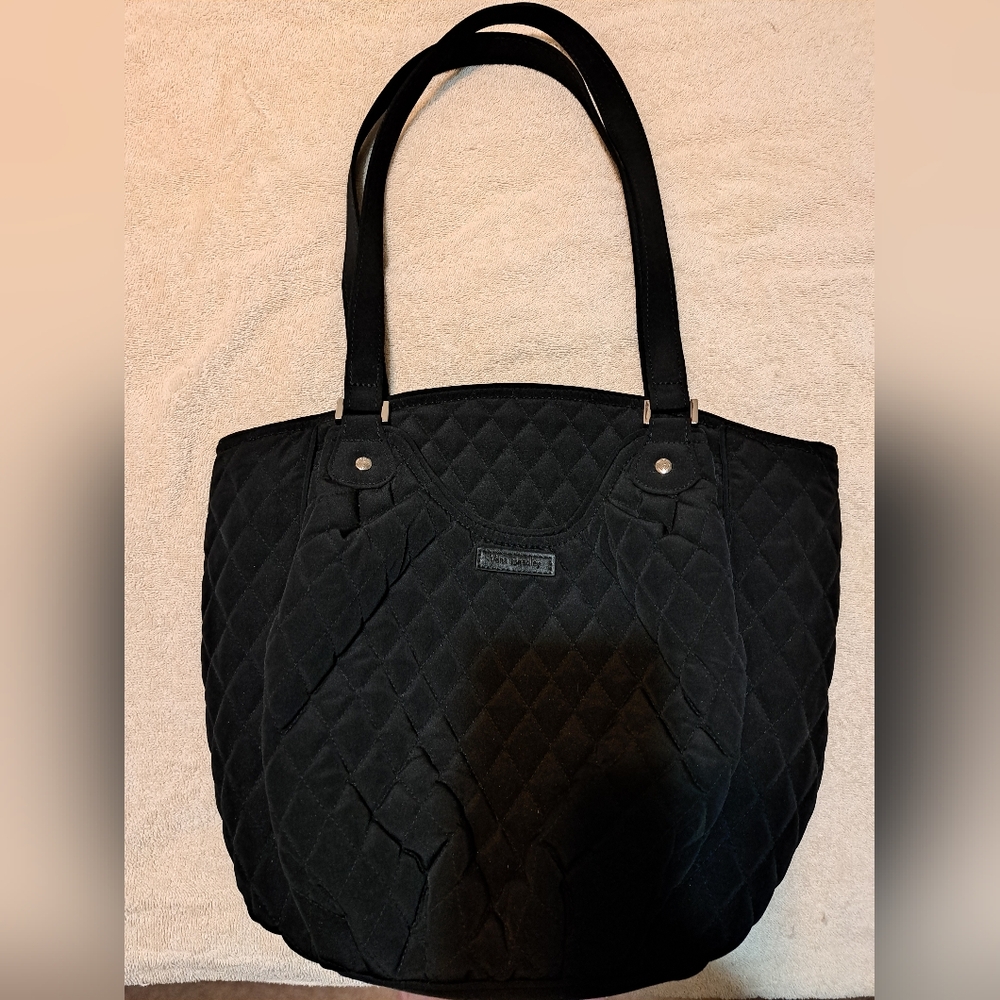 Vera Bradley Black Quilted Tote Bag